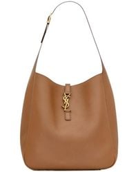 Saint Laurent - Le 5 À 7 Logo Plaque Large Shoulder Bag - Lyst