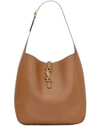 Saint Laurent - Le 5 À 7 Logo Plaque Large Shoulder Bag - Lyst