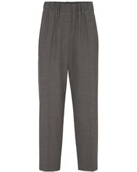 Brunello Cucinelli - High-Waist Straight Leg Trousers - Lyst