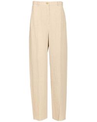 Emporio Armani - Pleat Detailed Tailored Trousers - Lyst