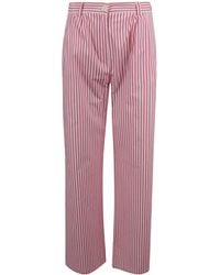 ERMANNO FIRENZE - Striped Wide-Leg Trousers - Lyst