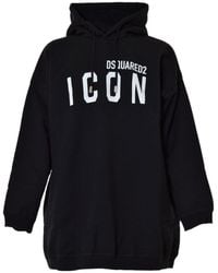DSquared² - Logo-Printed Drawstring Hoodie - Lyst