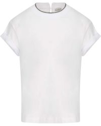 Brunello Cucinelli - Chain-Trim Crewneck T-Shirt - Lyst