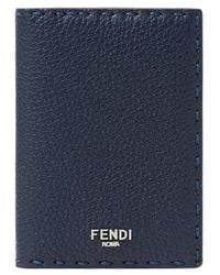 Fendi - Dark And Dark Selleria Card Holder With 104 Hand-Sewn Stitches - Lyst