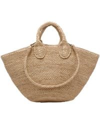 IBELIV - Strap Detailed Woven Tote Bag - Lyst