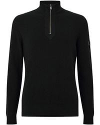 Barbour - Quarter Zip Rib Knit Sweater - Lyst