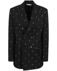 RED Valentino - Star-Printed Double Breasted Blazer - Lyst