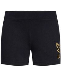 EA7 - Logo Detail Shorts - Lyst