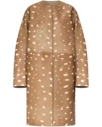 Loulou de Saison - Liza Deer Print Pony-Effect Leather Coat - Lyst