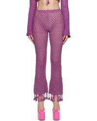 Moschino - Crocheted Casual Pants - Lyst