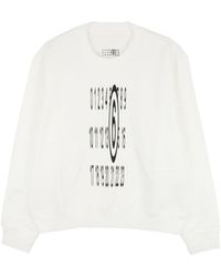 MM6 by Maison Margiela - Unbrushed Jersey Sweatshirt - Lyst