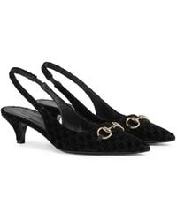 Gucci - Horsebit Slingback Pumps - Lyst