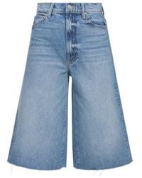 Mother - The Undercover Fray Denim Shorts - Lyst