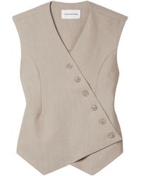 Frankie Shop - Maesa Asymmetric Woven Vest - Lyst