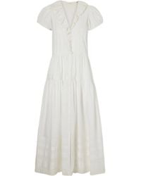 Doen - Eliette Ruffle-Trim Midi Dress - Lyst