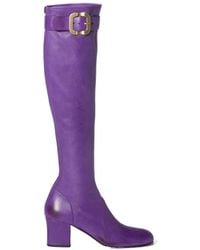 Miu Miu - Nappa Leather Boots With Buckle - Lyst