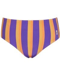 Saint Laurent - Striped Bikini Briefs - Lyst
