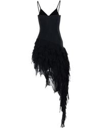 Blumarine - Ruffled Asymmetric Long Dress - Lyst