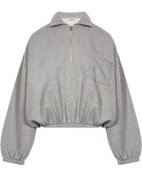 DARKPARK - Alva Cropped Zip-Up Sweatshirt - Lyst