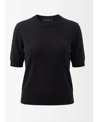 Gucci - Logo Embroidered Crewneck T-Shirt - Lyst