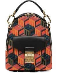 MCM - Logo Geometric Jacquard Backpack - Lyst