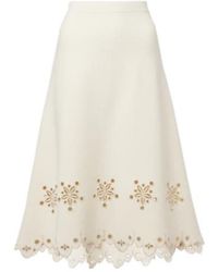 Altuzarra - Melly Fan-Shaped Crepe Midi Skirt - Lyst