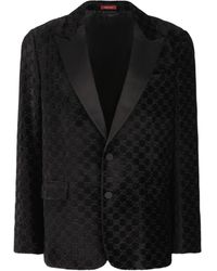 Gucci - Gg Patterned Single Breasted Jacket - Lyst