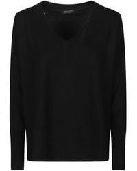 Aragona - V-Neck Long Sleeve Sweater - Lyst