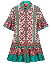 La DoubleJ - Choux Floral-Print Ruffled Mini Dress - Lyst