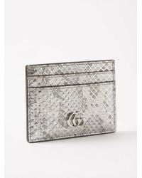 Gucci - Gg Marmont Python Card Case - Lyst