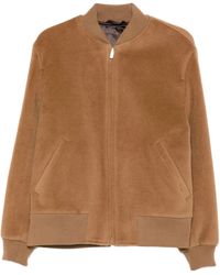 Lardini - Ribbed-Collar Wool Jacket - Lyst