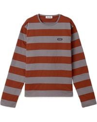 Miu Miu - Long-Sleeved Striped T-Shirt - Lyst
