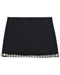 Prada - Sablè Crystal Embellishment Mini Skirt - Lyst