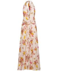 Blumarine - Pattern-Printed Open-Back Dress - Lyst
