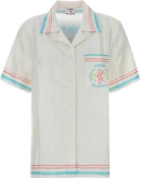 CASABLANCA - Dance Joy Cuban-Collar Shirt - Lyst