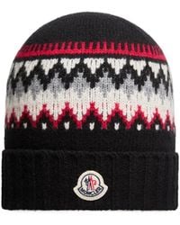 Moncler - Jacquard Wool Beanie - Lyst