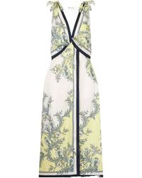 Veronica Beard - Twisted Floral-Print Dress - Lyst