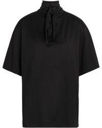 Lemaire - Foulard-Neck Cotton T-Shirt - Lyst