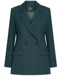Marella - Double-Breasted Envers Satin Blazer - Lyst