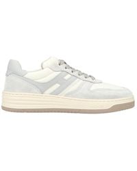 Hogan - H630 Logo Patch Lace-Up Sneakers - Lyst
