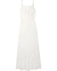 Carine Gilson - Lace-Trimmed Satin Nightgown - Lyst