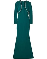 Safiyaa - Crystal-Embellished Stretch-Crepe Gown - Lyst