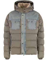 Moorer - Teve Hooded Denim-Trim Down Jacket - Lyst