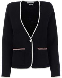 Thom Browne - V-Neck Buttoned Cardigan - Lyst