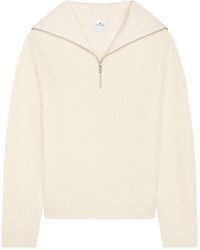 Courreges - Courrèges Ribbed Hooded Jumper - Lyst