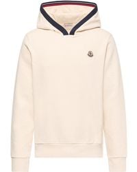 Moncler - Brushed Cotton Logo Hoodie - Lyst