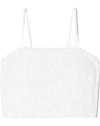 Posse - Salma Embroidered Cropped Top - Lyst