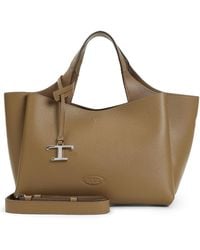 Tod's - Logo-Detailed Tote Bag - Lyst