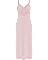 LoveShackFancy - Manuela Lace-Trim Midi Dress - Lyst