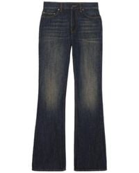 Burberry - Logo Patch Flared Jeans - Lyst